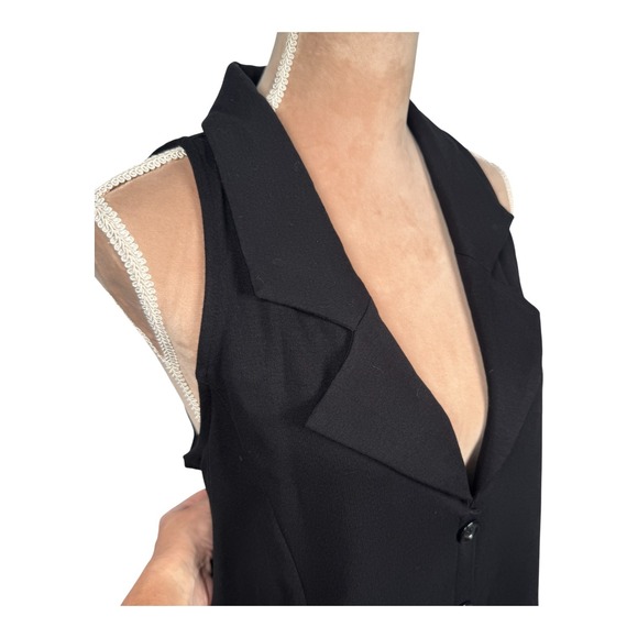 Torrid Women's Plus Size 5X Ponte V-Neck Crop Vest Sleeveless Button Front NEW - Picture 5 of 11